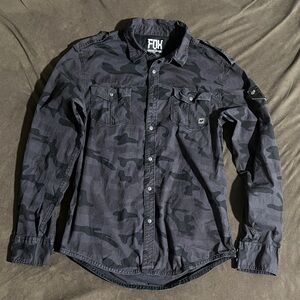 Fox Black Slim Fit Shirt